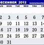 Image result for Decemer 25 2012 Calendar