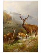 Image result for Landscape Paintings with Deer