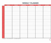 Image result for 7-Day Weekly Planner Template