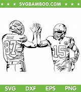 Image result for Kelce Mahomes High Five SVG