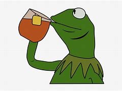 Image result for Kermit the Frog Drawing Drinking Tea