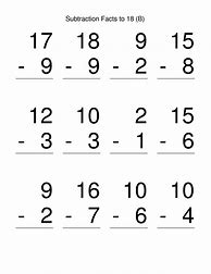 Image result for Subtraction Math Worksheets for Grade 1