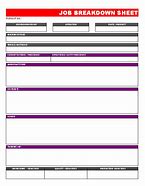 Image result for Jow Breakdown Sheet Template
