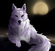 Image result for Black and White Anime Wolf Love