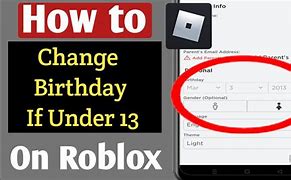 Image result for How to Change Under 13 Age in Roblox