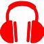 Image result for Red Headphones Clip Art