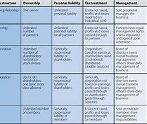 Image result for Pros and Cons Chart of Each Entity Types