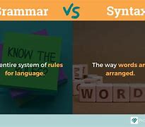 Image result for Grammar vs Syntax