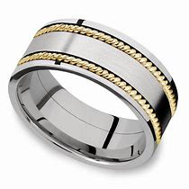 Image result for Braided Yellow Gold Wedding Bands Men