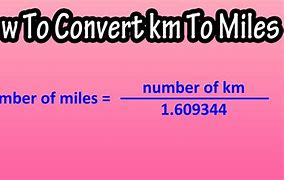 Image result for Change Kilometers to Miles Chart