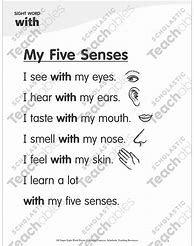 Image result for 5 Senses Poem