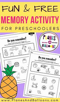 Image result for Memory Activities for Kids Worksheets