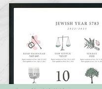Image result for Jewish Wall Calendar 2023