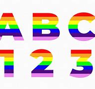 Image result for 888 Rainbow Letters