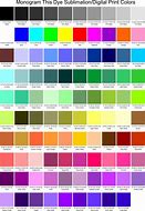 Image result for Sublimation Color Chart