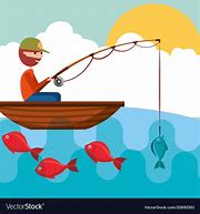 Image result for Cartoon Man Fishing