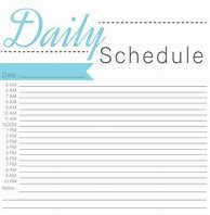 Image result for Free Printable Blank Daily Schedule