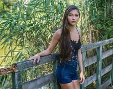 Image result for Long Hair Jean Shorts