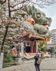 Image result for Shrine in Osaka with Huge Lion Head