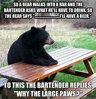 Image result for Bear at a Bar Jokes