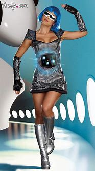 Image result for Robot Costume Woman Dress