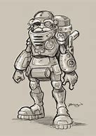 Image result for Steampunk Robot Drawing with Cupboaerd