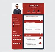 Image result for Resume Template Red