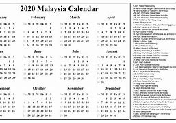 Image result for Calendar 2020 Malaysia