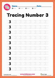 Image result for Kindergarten Worksheets Printable Number Tracing 3