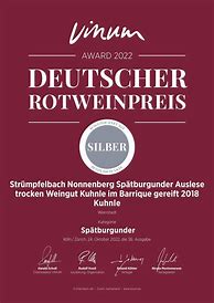 Image result for Weingut Kuhnle Strumpfelbach Chardonnay Auslese trocken