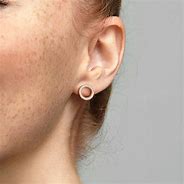 Image result for Internally Threaded Rose Gold Stud Earrings