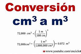 Image result for Convert Cm3 to M3