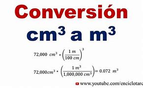 Image result for Cm3 to M3 Conversion