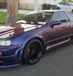 Image result for Midnight Purple R33 with White Wheels