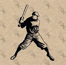Image result for Vintage Baseball Player Clip Art