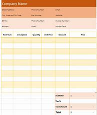 Image result for Blank Invoice Template Microsoft Excel