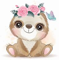 Image result for Cute Cartoon Funny Sloth