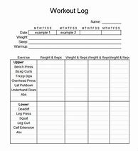 Image result for Workout Log Sheet Template