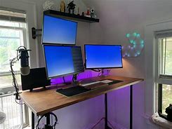 Image result for Home Office Setup Built in Desk