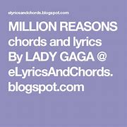 Image result for Million Reasons Guitar Chords