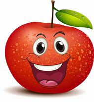 Image result for Smiling Apple with a Bite Cartoon