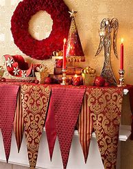 Image result for Red Christmas Decorations