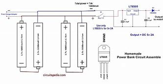 Image result for Power Bank Mobile Charger Connection Diagram