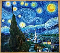 Image result for Starry Night Realistic Painting