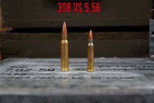 Image result for .308 Winchester vs 5.56