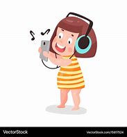 Image result for Listening to Music Cute Cartoon