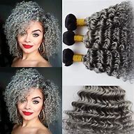Image result for Weave Gray Curly Hair