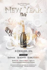 Image result for New Year's Eve Bash Flyer in White