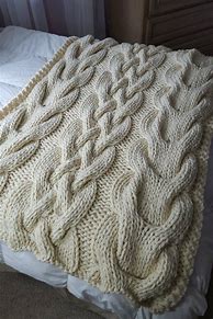 Image result for Chunky Purl Knit Blanket