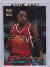 Image result for Allen Iverson Topps Stadium Club Rookie Card